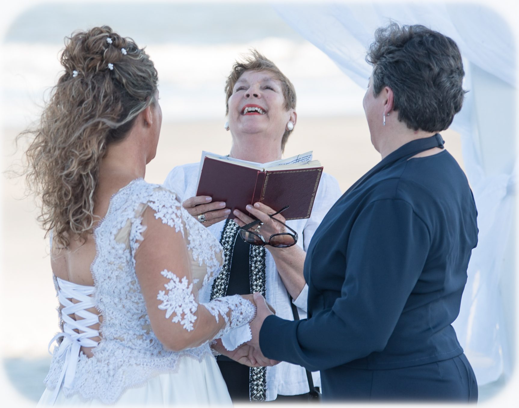 Asheville wedding photographer – destination beach wedding ceremony